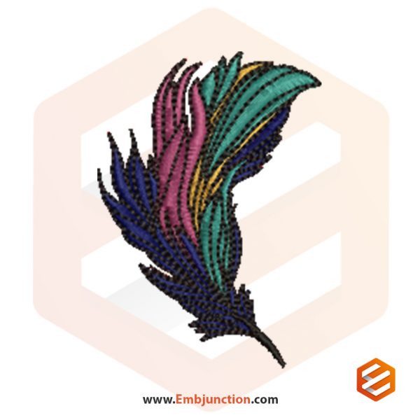 FEATHER EMBROIDERY DESIGN