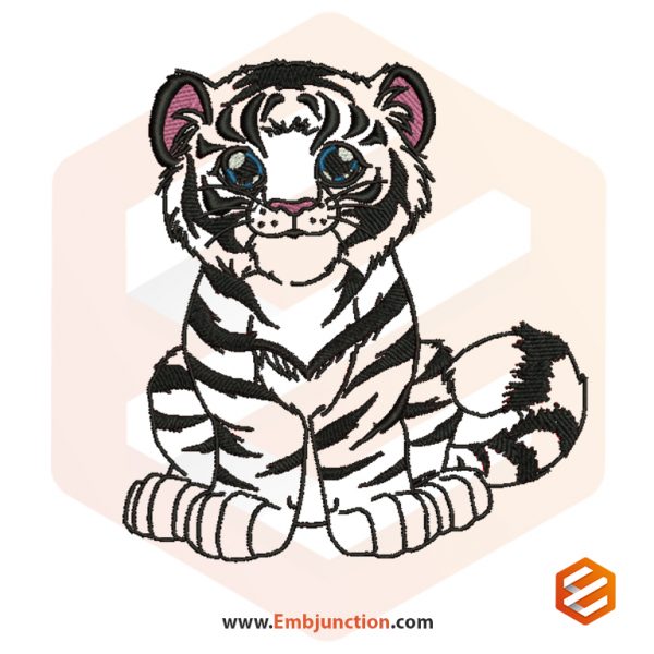 BABY TIGER EMBROIDERY DESIGN
